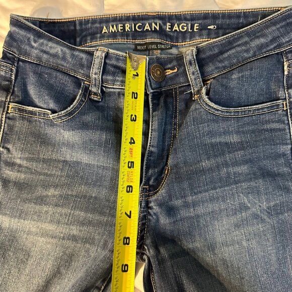 American Eagle Jeans Size 2 Regular Stretch Inseam 25 inches Hi-Rise Jegging - Picture 5 of 13
